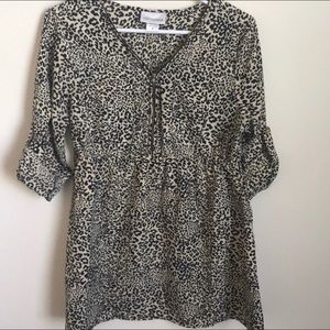 Oh Mama Leopard Print Maternity Shirt